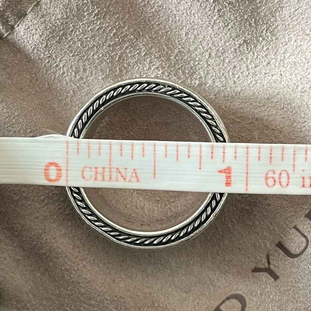 David Yurman Sterling Silver .925 11mm Men's Band D.Y. Armory Collection Ring 9 - Picture 10 of 12